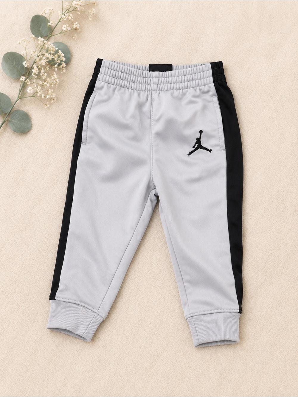 Jordan Baby Warm Up Pants | Gray Black Joggers | 18 Months